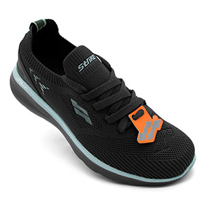 STRIKE Vertex Men's Black Walking Sneakers, Lightweight Breathable Comfort Design.